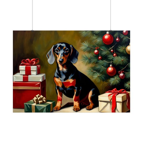 92409-266.jpg Dachshund Vintage Christmas Poster