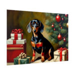 Dachshund Vintage Christmas Poster - Image 8