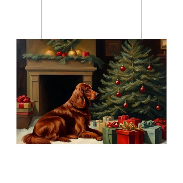 92409-271.jpg Irish Setter Vintage Christmas Poster
