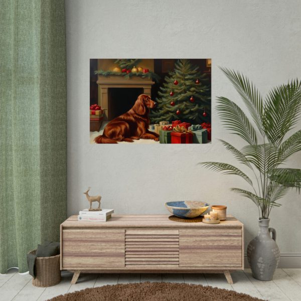 92409-273.jpg Irish Setter Vintage Christmas Poster