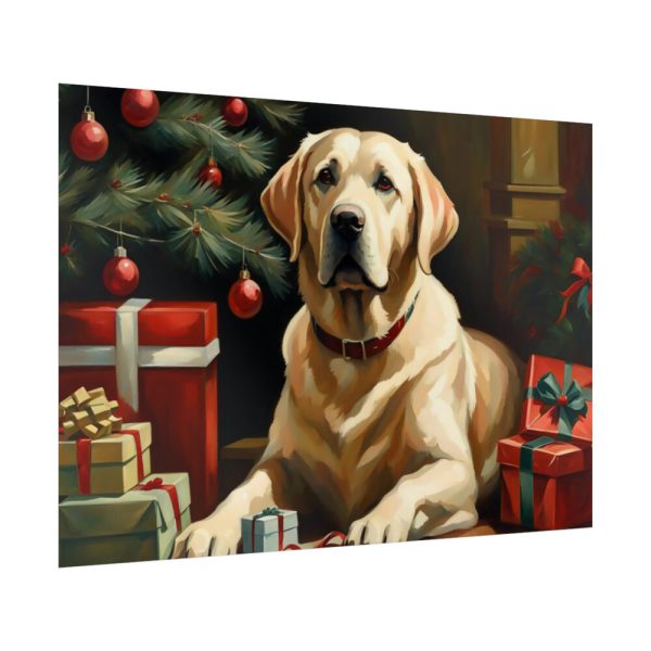 92409-277.jpg Labrador Vintage Christmas Poster