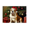 92409-285.jpg English Bulldog Vintage Christmas Poster