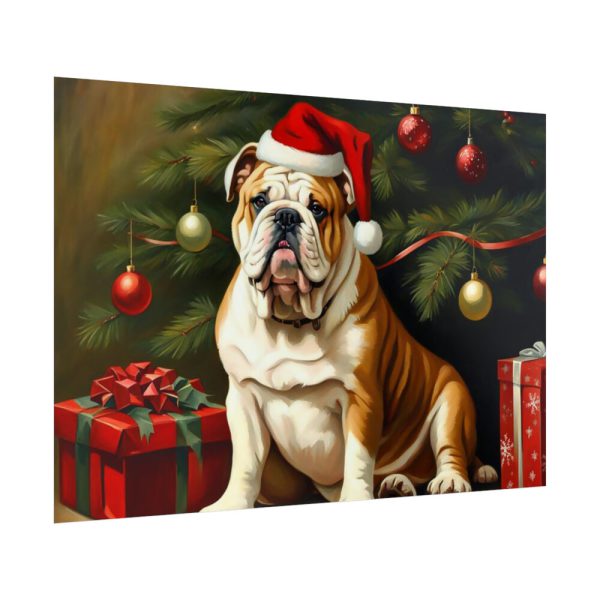92409-287.jpg English Bulldog Vintage Christmas Poster
