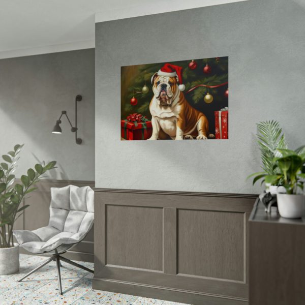 92409-289.jpg English Bulldog Vintage Christmas Poster