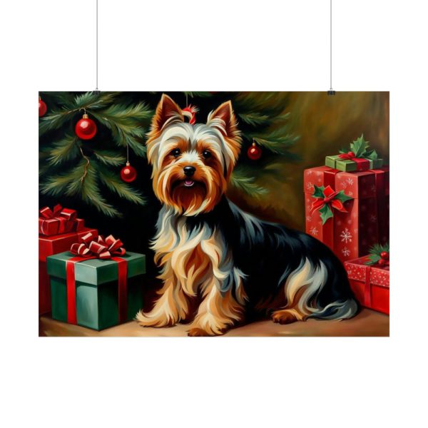 92409-301.jpg Yorkshire Terrier Vintage Christmas Poster