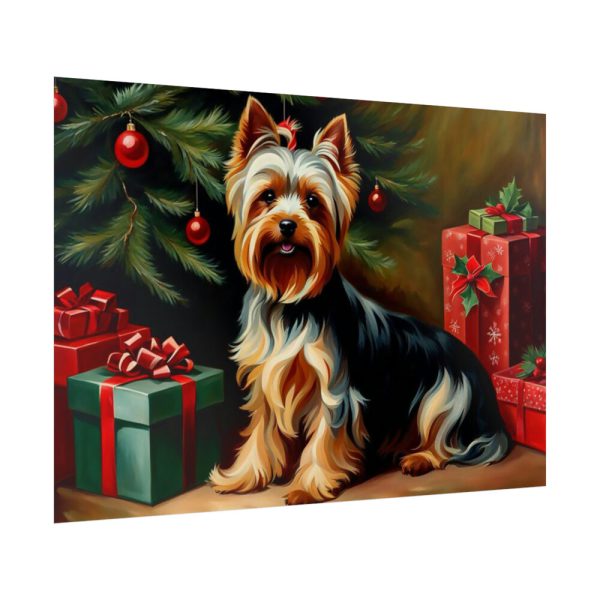 92409-302.jpg Yorkshire Terrier Vintage Christmas Poster