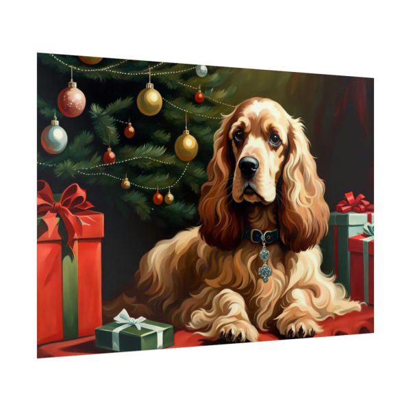 92409-307.jpg Cocker Spaniel Christmas Poster