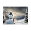 92409-321.jpg Christmas Landscape Snowman Poster
