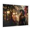 92409-342.jpg Vintage Woman In Town At Christmas Poster