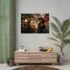 92409-343.jpg Vintage Woman In Town At Christmas Poster