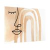 92409-352.jpg Boho Rainbow Line Art Face Poster