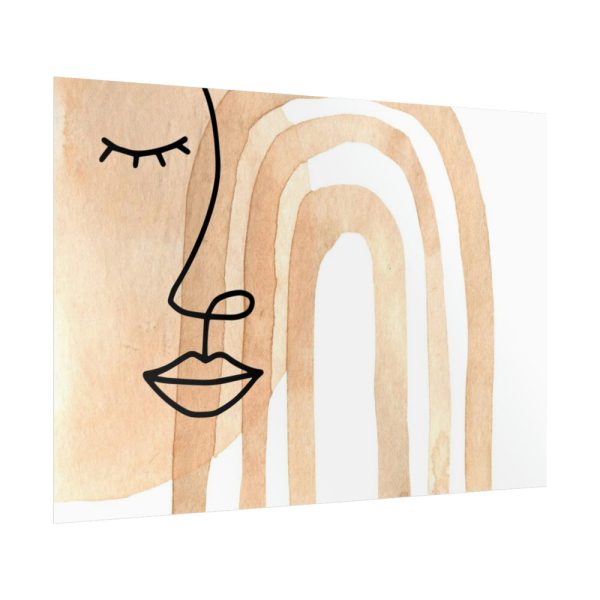 92409-352.jpg Boho Rainbow Line Art Face Poster