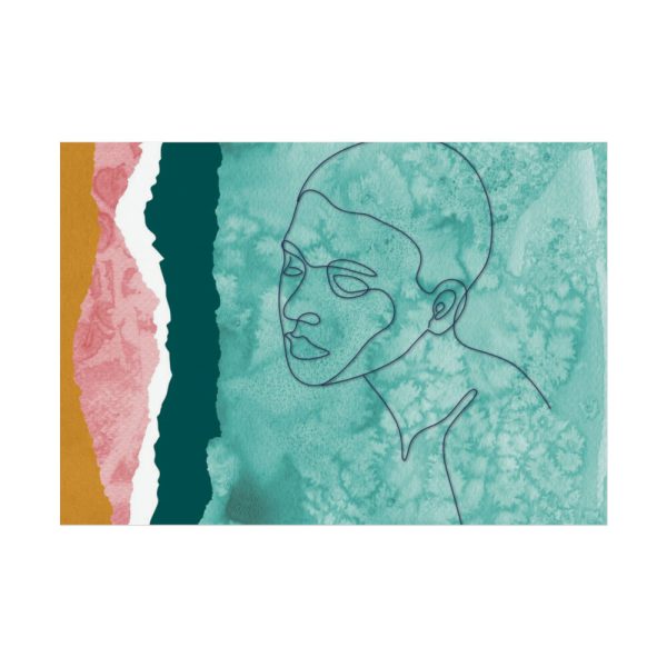 Abstract Black Woman Face Poster