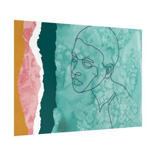 Abstract Black Woman Face Poster