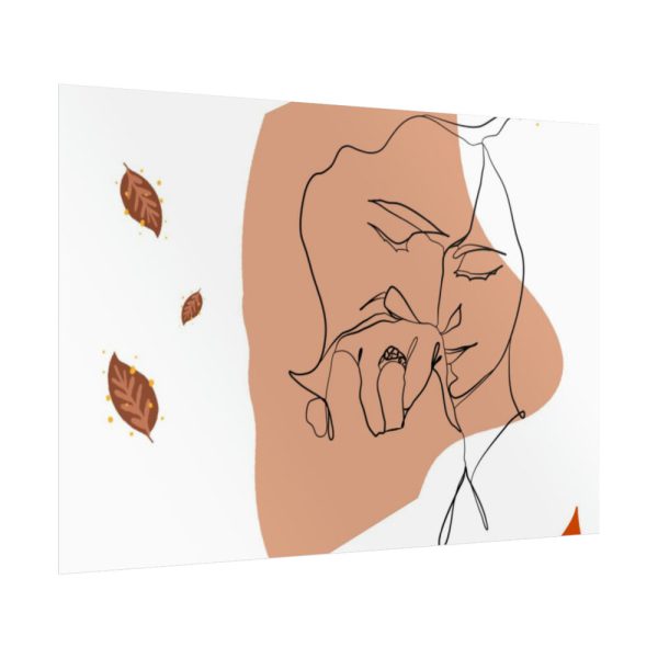 92409-387.jpg Abstract Shape With Autumn Leaves Poster