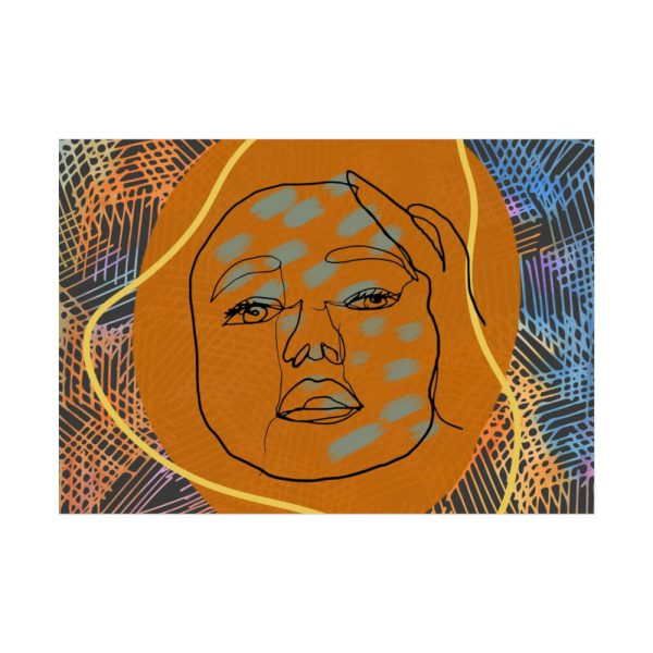 92409-440.jpg Abstract Minimalist Face Poster