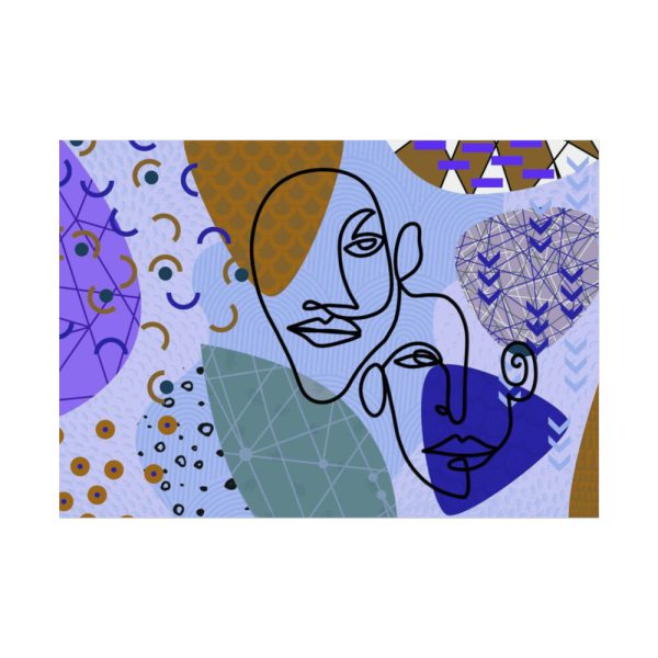 92409-450.jpg Line Art Abstract Face Illustration Poster