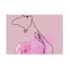 92409-460.jpg Pink Woman Abstract Line Drawing Poster