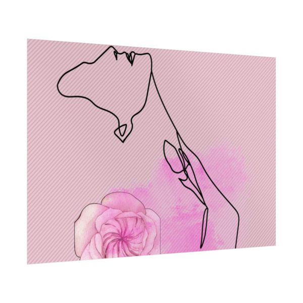 92409-462.jpg Pink Woman Abstract Line Drawing Poster