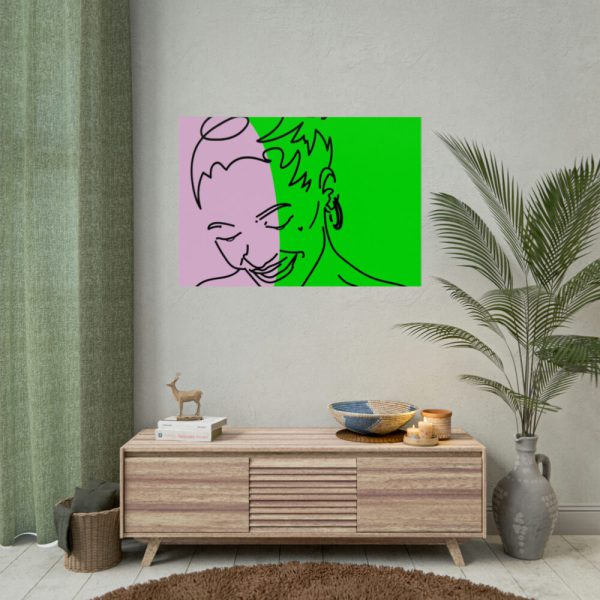 92409-488.jpg Woman Smiling and Looking Down Poster