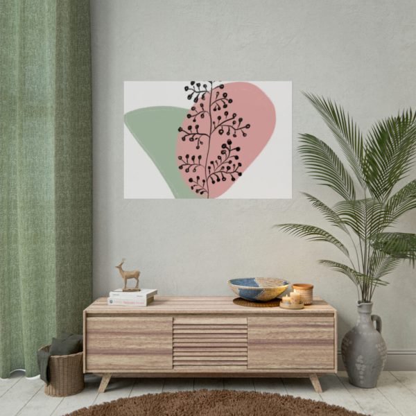 92409-498.jpg Abstract Shapes With a Plant Poster