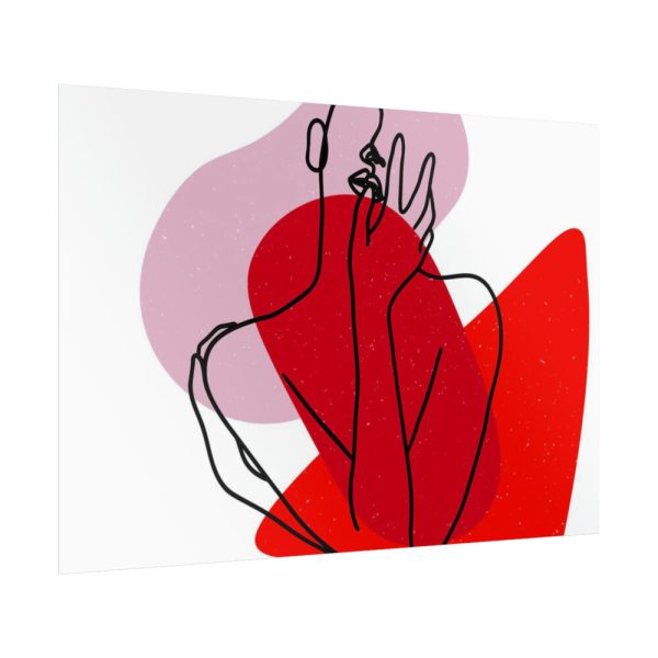 92409-517.jpg Featuring Shapes and Line Art of a Woman Poster