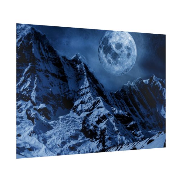 Moon in Mountains Poster