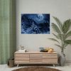 Moon in Mountains Poster