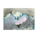 Mountain Landscape Watercolor Poster - Image 6