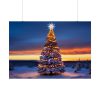 92409-601.jpg Lit Christmas Tree Outside Poster