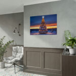 Lit Christmas Tree Outside Poster - Image 10