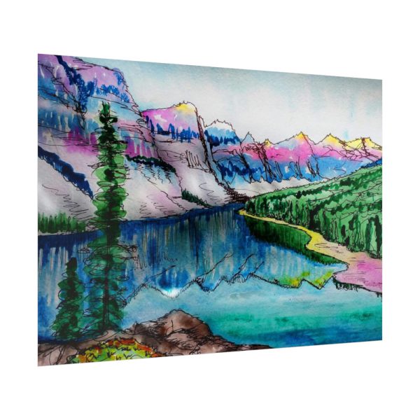92409-612.jpg Lake and Mountains Poster