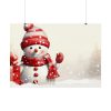 92409-631.jpg Cute Snowman With Copy Space Poster