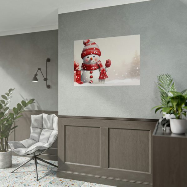 92409-634.jpg Cute Snowman With Copy Space Poster