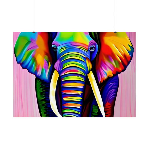 92409-641.jpg Rainbow Colored Elephant I Poster