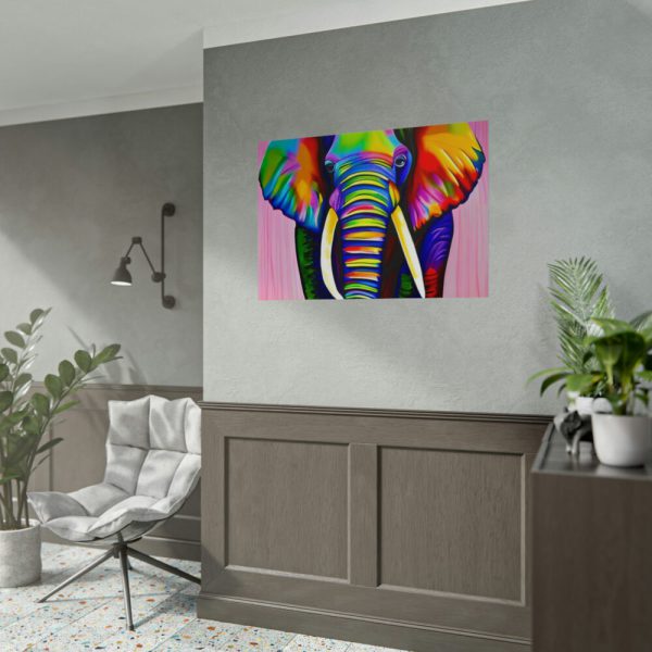 92409-644.jpg Rainbow Colored Elephant I Poster