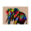 Rainbow Colored Elephant II Poster
