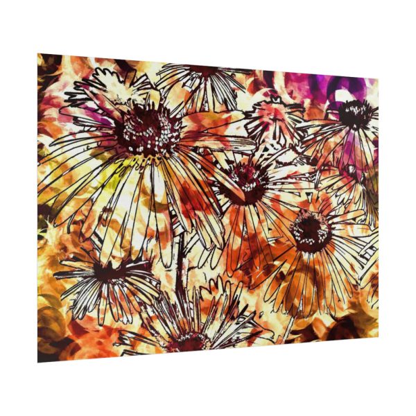 Abstract Flowers Poster