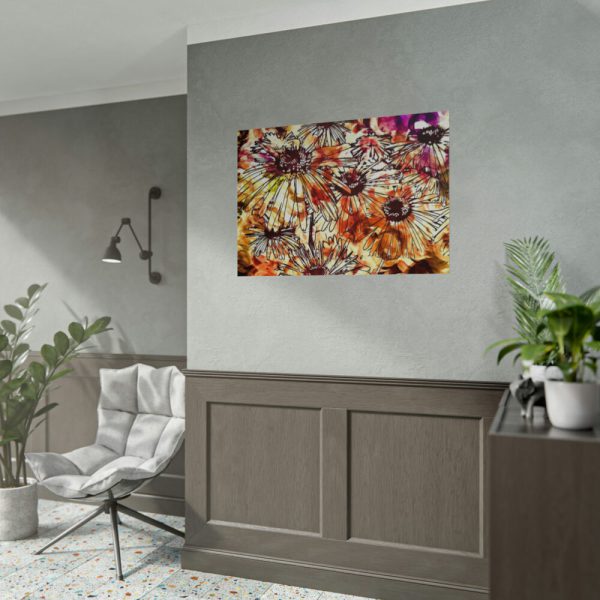 Abstract Flowers Poster