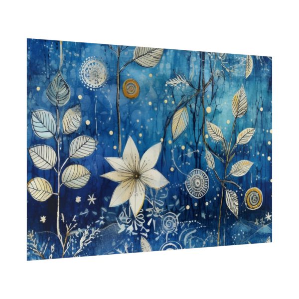 92409-682.jpg Blue Floral Seamless Pattern Poster