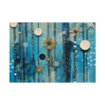 Geometric Abstract Blue Painting Poster - Image 6
