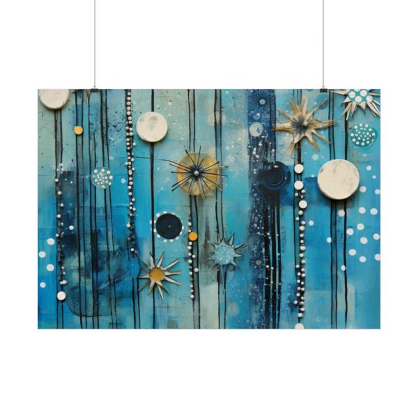 92409-686.jpg Geometric Abstract Blue Painting Poster