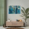 92409-688.jpg Geometric Abstract Blue Painting Poster