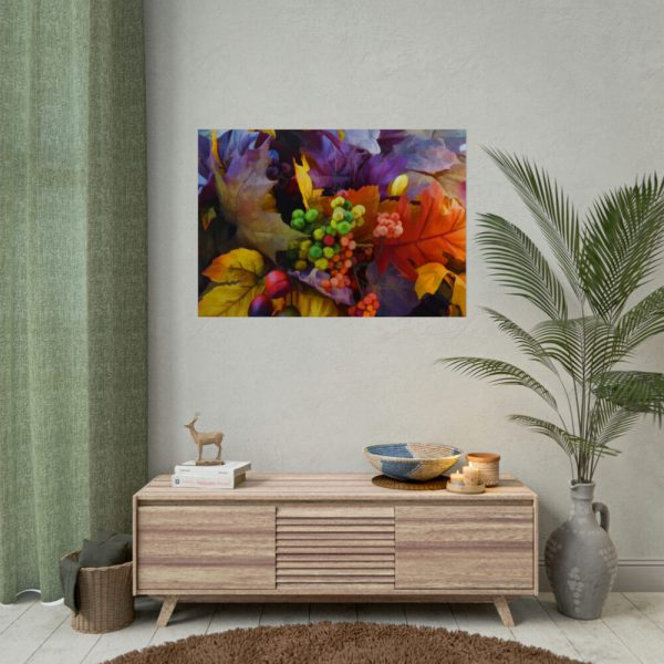 92409-703.jpg Autumn Leaves, Berries, Acorns Poster