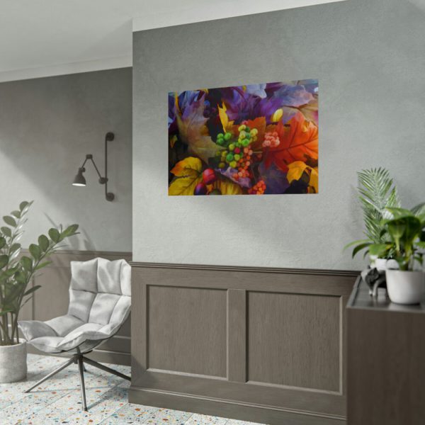 92409-704.jpg Autumn Leaves, Berries, Acorns Poster