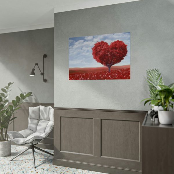 92409-724.jpg Red Tree in Heart Shape Poster