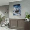 92410-109.jpg Santa And Reindeer In Snow Poster