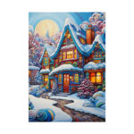 Christmas House Fantasy Art Poster