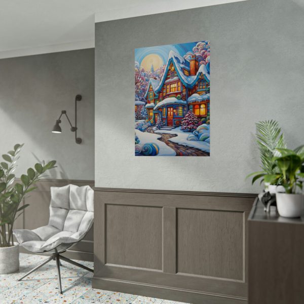 92410-114.jpg Christmas House Fantasy Art Poster