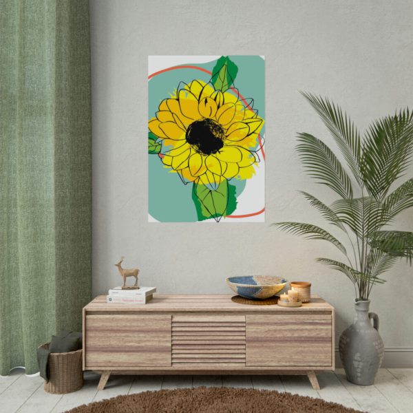 92410-163.jpg Sunflower Abstract Poster